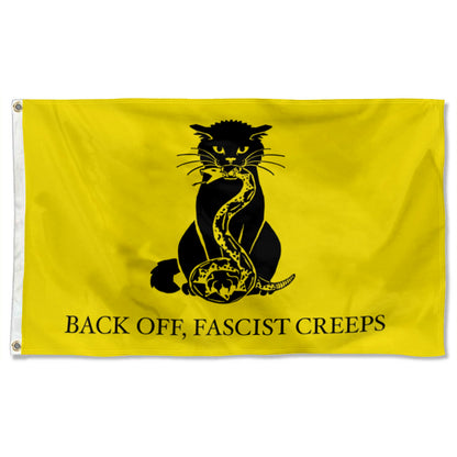 Catsden flag - Back Off Fascist Creeps flags 3x5ft banner man cave