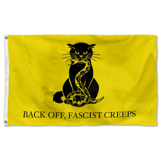 Catsden flag - Back Off Fascist Creeps flags 3x5ft banner man cave