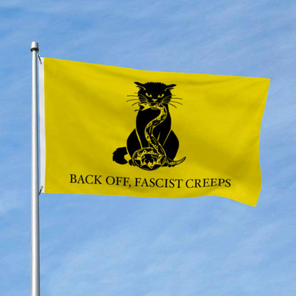Catsden flag - Back Off Fascist Creeps flags 3x5ft banner man cave