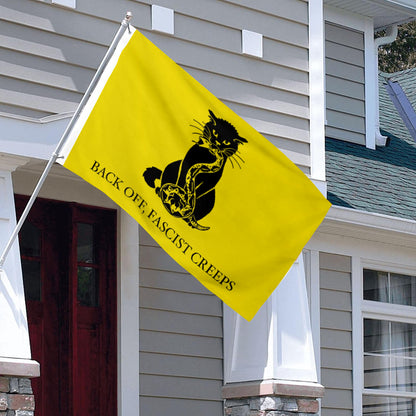 Catsden flag - Back Off Fascist Creeps flags 3x5ft banner man cave