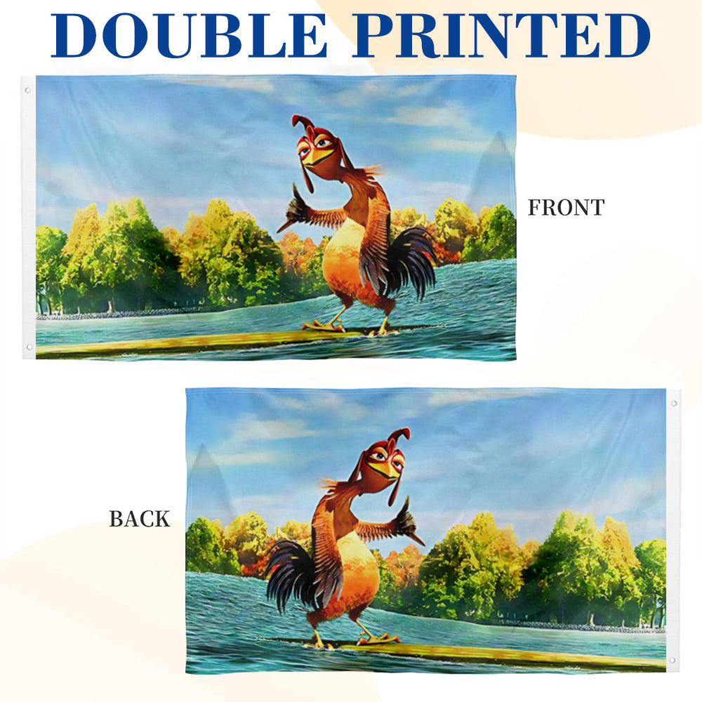 "Chicken Joe Surfing" Funny flag 3x5ft banner man cave