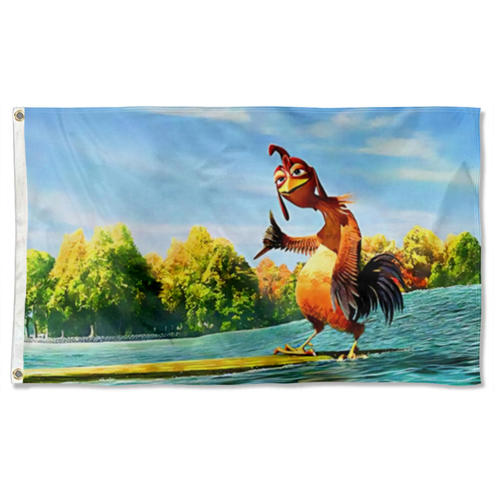 "Chicken Joe Surfing" Funny flag 3x5ft banner man cave