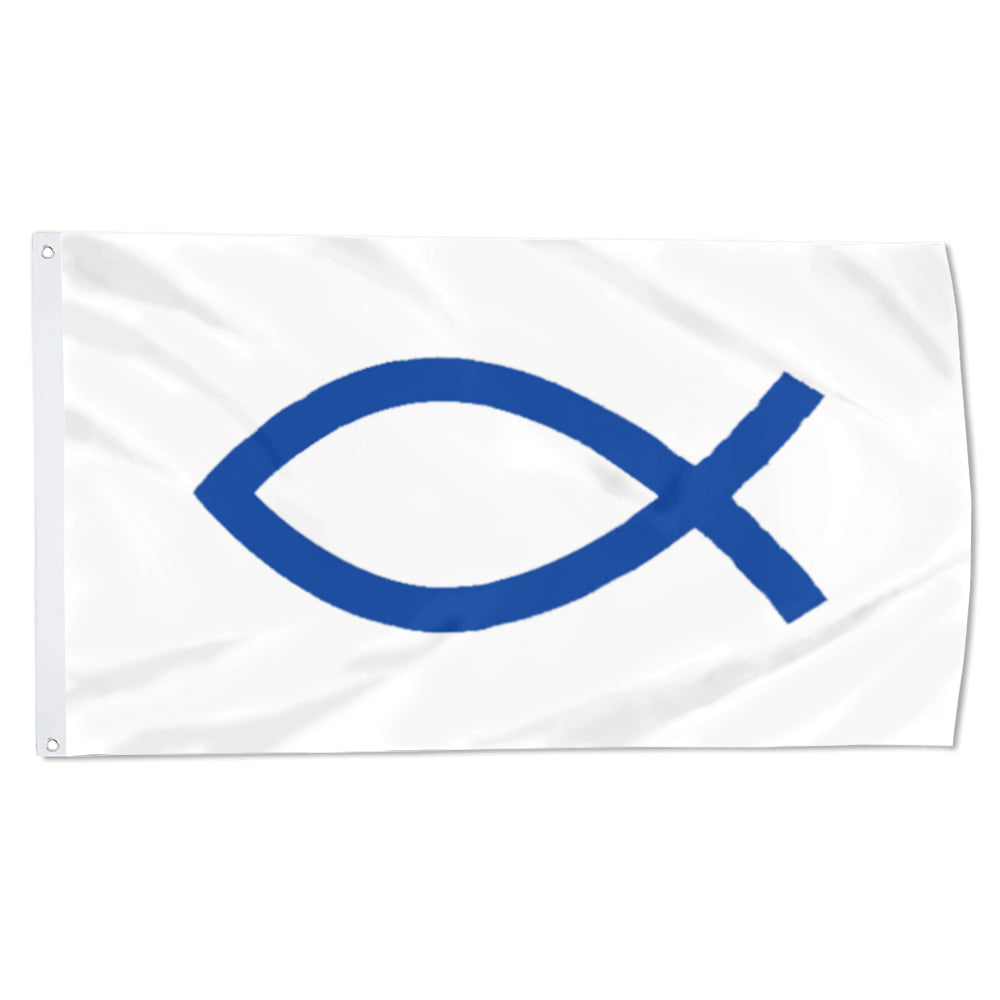 Christian Ichthys Fish flag 3x5ft banner man cave
