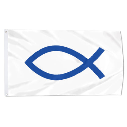 Christian Ichthys Fish flag 3x5ft banner man cave