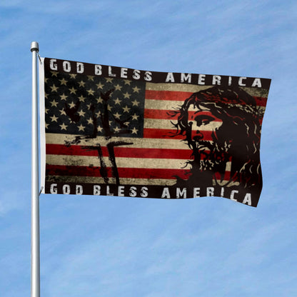 Christian Jesus flag 3x5ft banner man cave