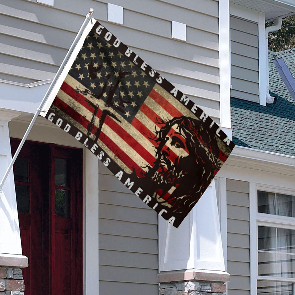 Christian Jesus flag 3x5ft banner man cave