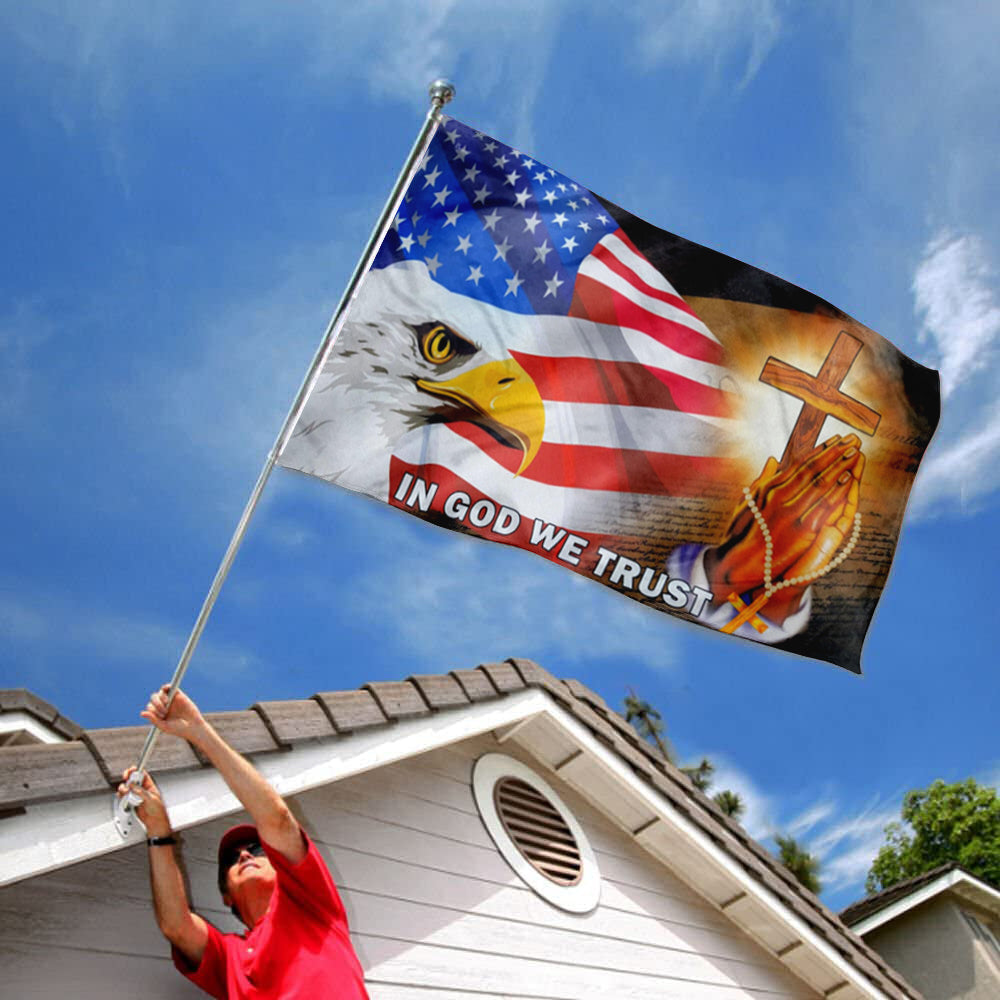 Christian Patriot American flag 3x5ft banner man cave