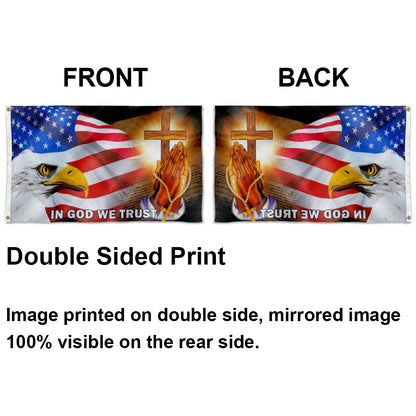 Christian Patriot American flag 3x5ft banner man cave