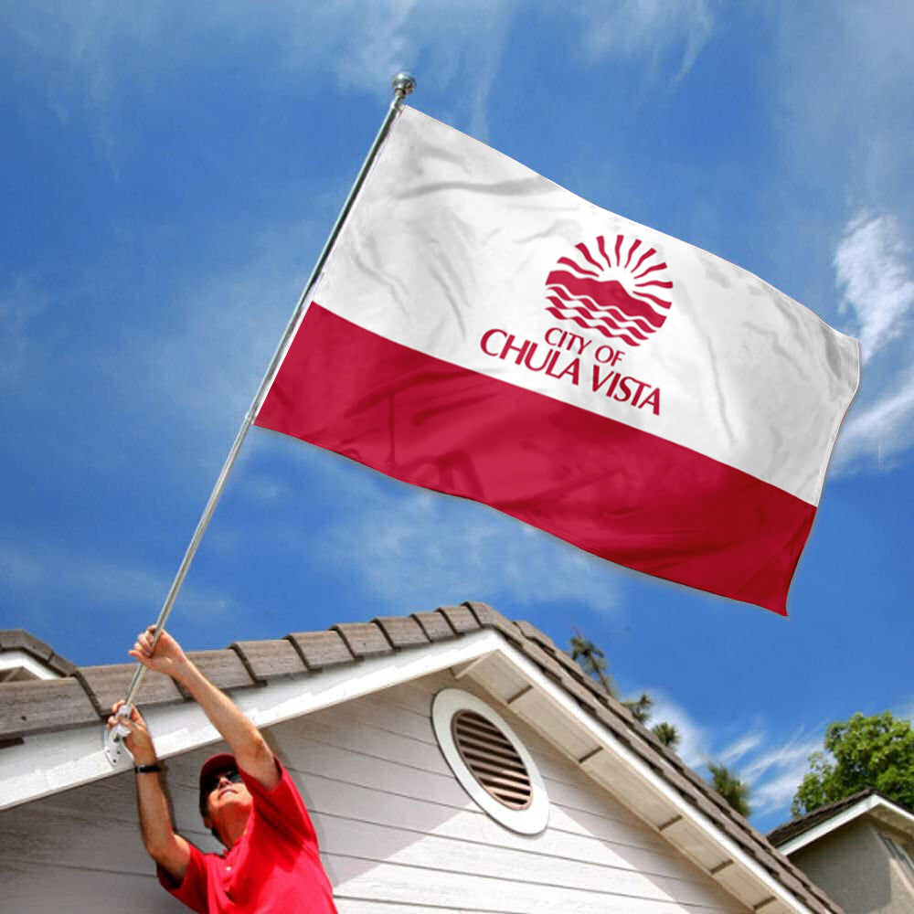 Chula Vista California - California State San Diego County Cities USA United States of America flag 3x5ft banner man cave