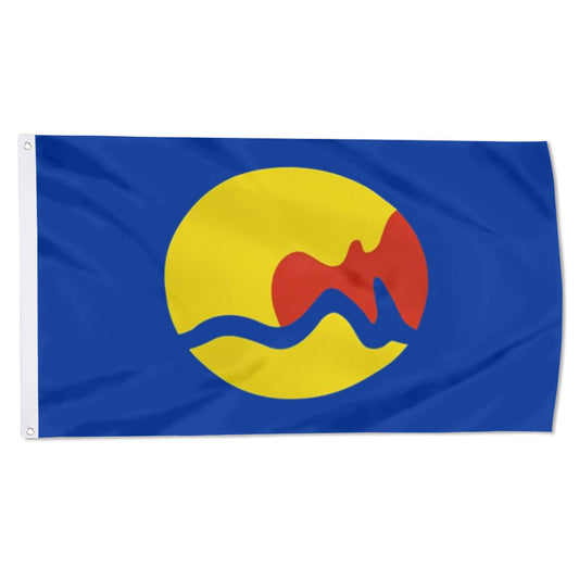 City of Grand Rapids (New Version, Michigan, USA) Flag: 3x5ft Man Cave American Michigan Natural Minimalist Style Decor Banner