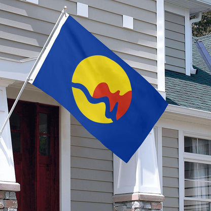 City of Grand Rapids (New Version, Michigan, USA) Flag: 3x5ft Man Cave American Michigan Natural Minimalist Style Decor Banner