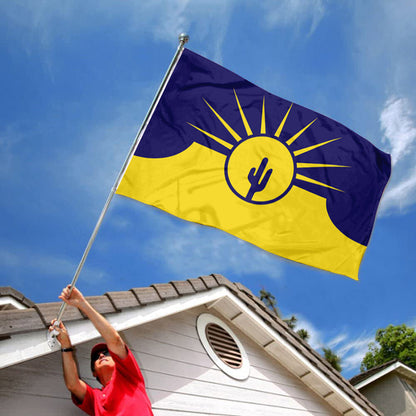 City of Mesa (Arizona, USA) Flag: 3x5ft Man Cave American Arizona Desert Sun Style Decor Banner