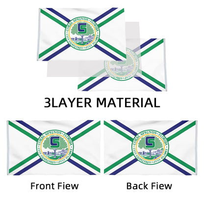 City of Coral Springs (Florida, USA) Former Flag (Pre-2017): 3x5ft Man Cave American Florida City Emblem Style Decor Banner