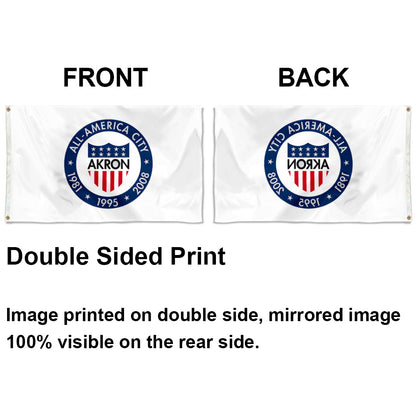 City of Akron flag, Ohio flags 3x5ft banner man cave