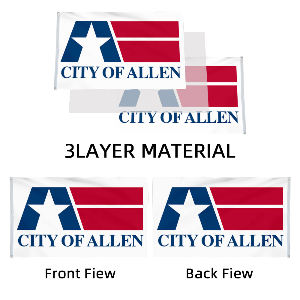 City of Allen flag, Texas flags 3x5ft banner man cave