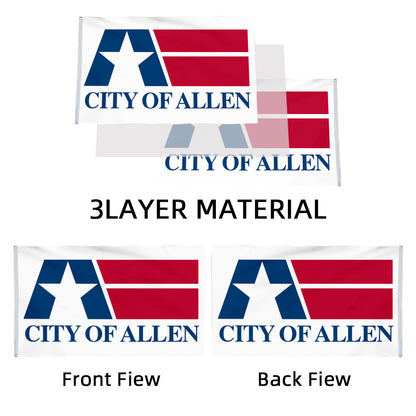 City of Allen flag, Texas flags 3x5ft banner man cave