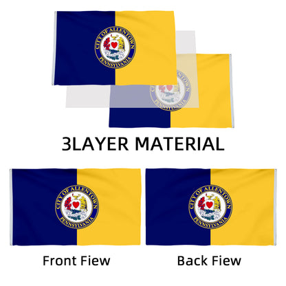 City of Allentown flag, Pennsylvania flags 3x5ft banner man cave