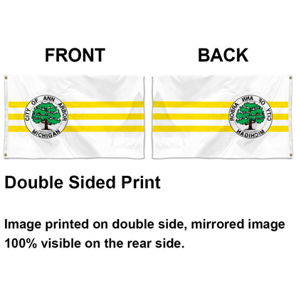 City of Ann Arbor flag, Michigan flags 3x5ft banner man cave