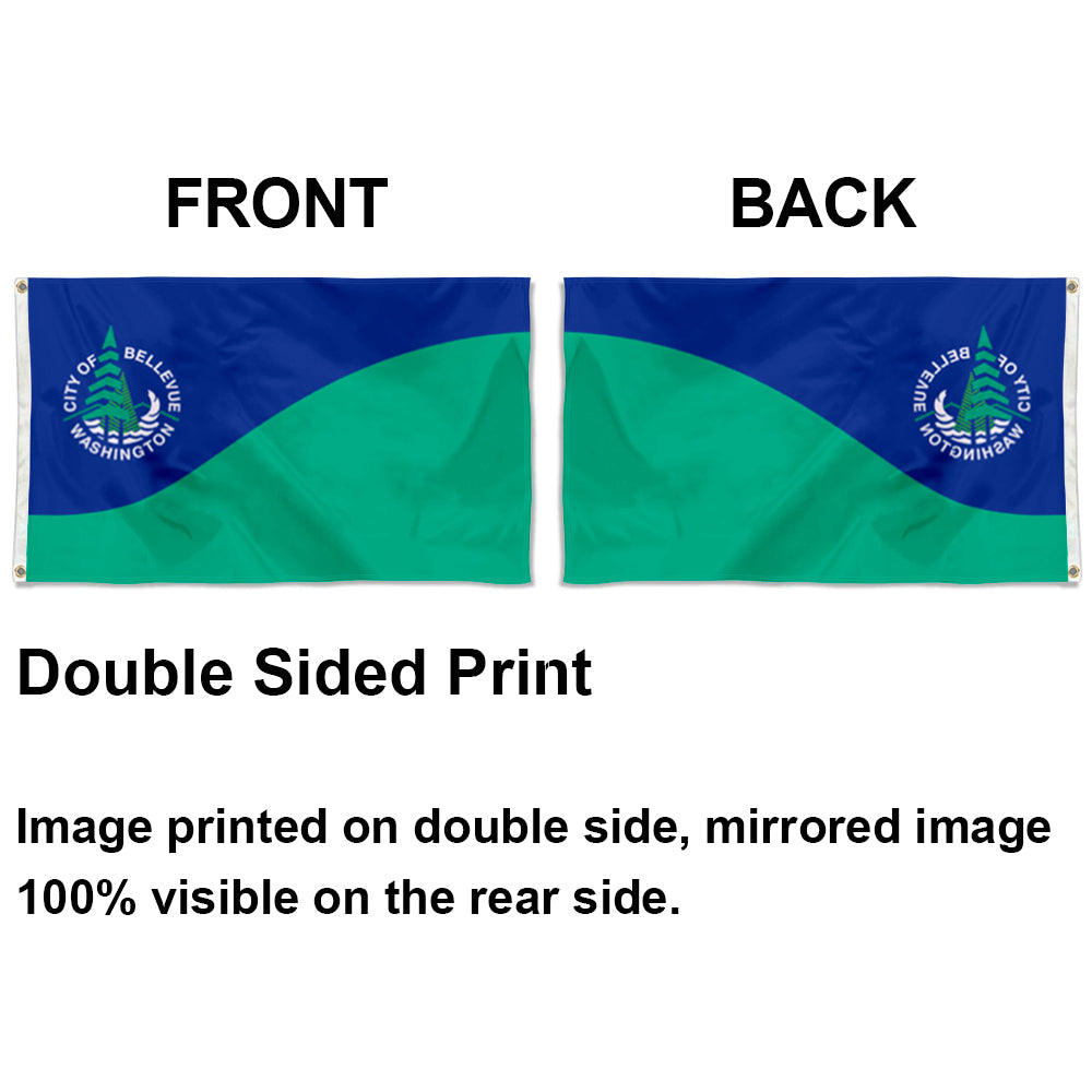 City of Bellevue flag, Washington flags 3x5ft banner man cave