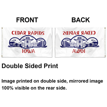 City of Cedar Rapids flag, Iowa flags 3x5ft banner man cave
