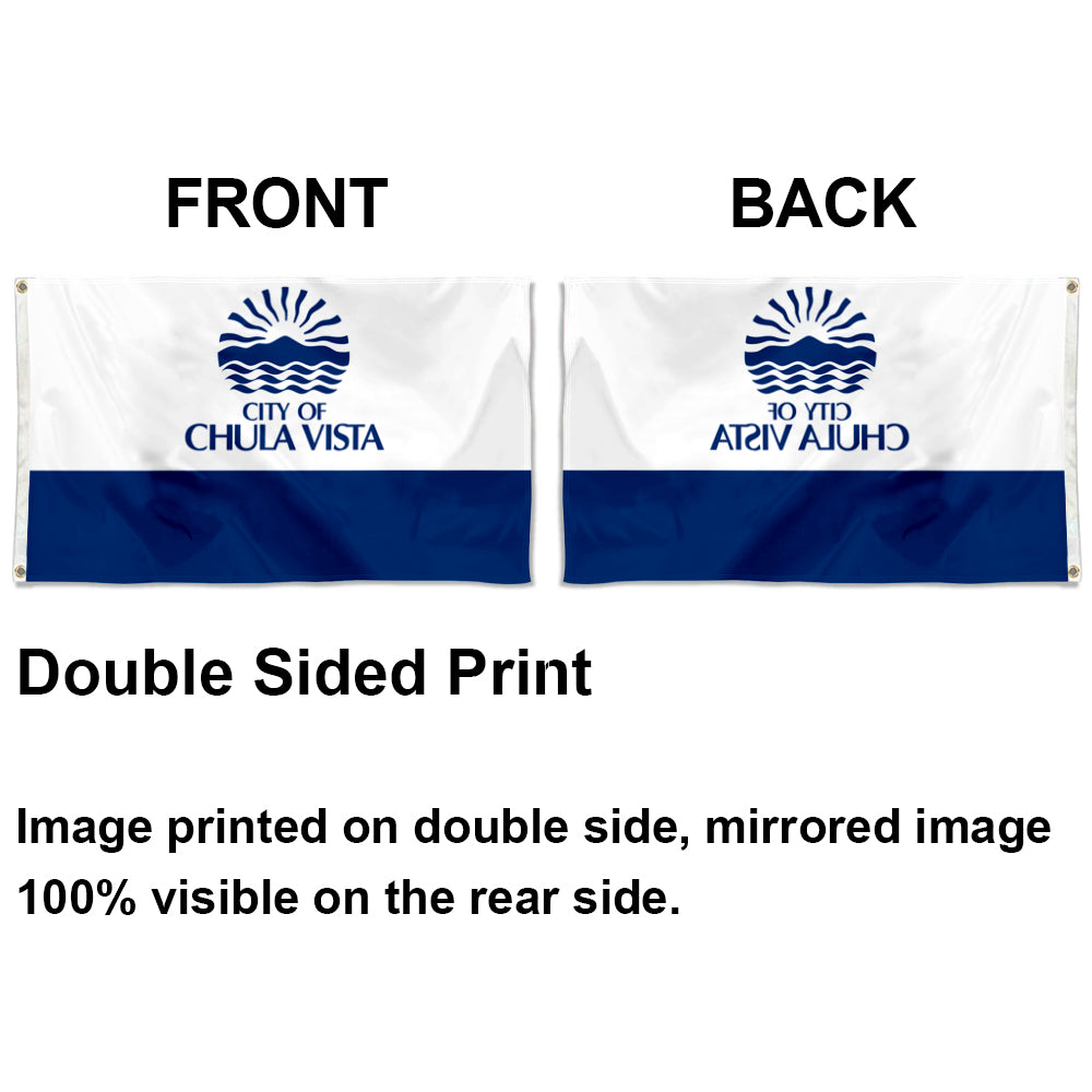 City of Chula Vista (California, USA) Flag: 3x5ft Man Cave American California Coastal City Style Decor Banner