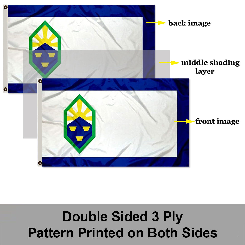 City of Colorado Springs (Colorado, USA) Flag: 3x5ft Man Cave American Colorado City Logo Style Decor Banner