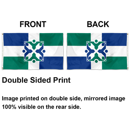 City of Columbia (Missouri, USA) Flag: 3x5ft Man Cave American Missouri Collaborative Geometric Style Decor Banner