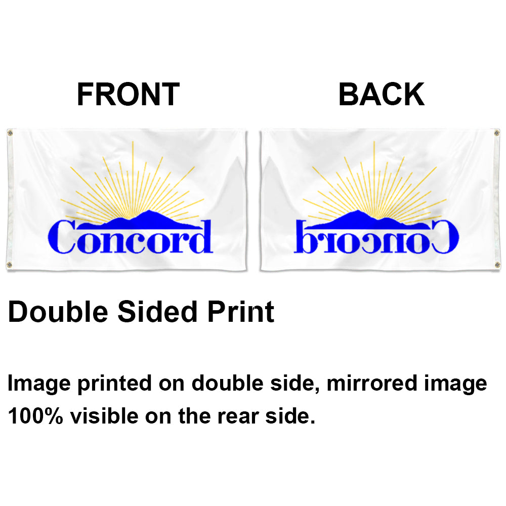 City of Concord (California, USA) Flag: 3x5ft Man Cave American California Sun & Mountain View Style Decor Banner