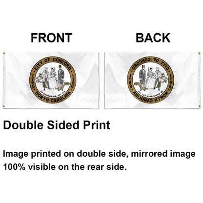 City of Concord (North Carolina, USA) Flag: 3x5ft Man Cave American North Carolina Historical Unity Style Decor Banner