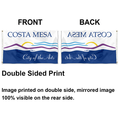 City of Costa Mesa (California, USA) Flag: 3x5ft Man Cave American California Arts & Coastal Style Decor Banner
