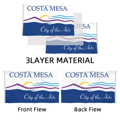 City of Costa Mesa (California, USA) Flag: 3x5ft Man Cave American California Arts & Coastal Style Decor Banner