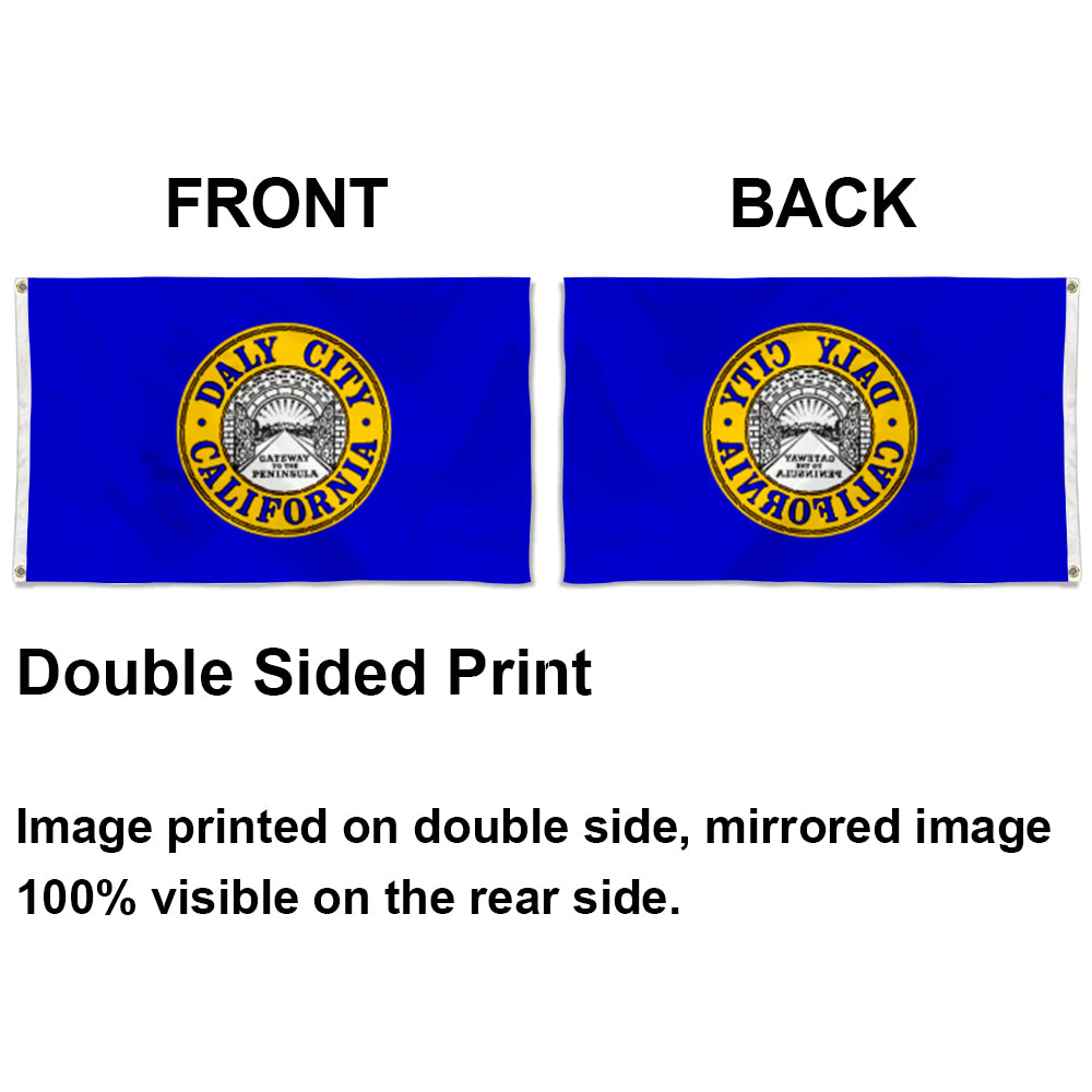 City of Daly City (California, USA) Flag: 3x5ft Man Cave American California Peninsula Gateway Style Decor Banner