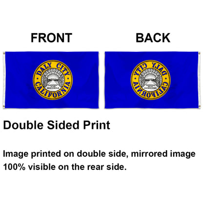 City of Daly City (California, USA) Flag: 3x5ft Man Cave American California Peninsula Gateway Style Decor Banner