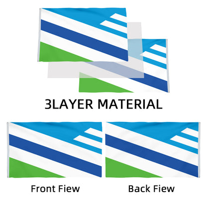 City of Dayton (Ohio, USA) Flag: 3x5ft Man Cave American Ohio Modern Minimalist Style Decor Banner