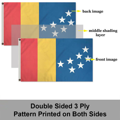 City of Durham (North Carolina, USA) Flag: 3x5ft Man Cave American North Carolina Classic Logo Style Decor Banner
