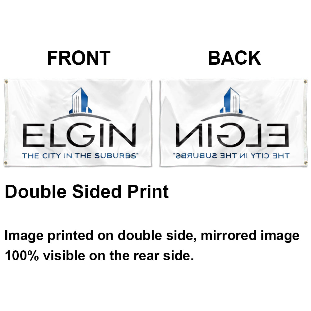 City of Elgin (Illinois, USA) Flag: 3x5ft Man Cave American Illinois Suburban Urban Style Decor Banner
