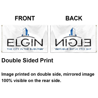 City of Elgin (Illinois, USA) Flag: 3x5ft Man Cave American Illinois Suburban Urban Style Decor Banner