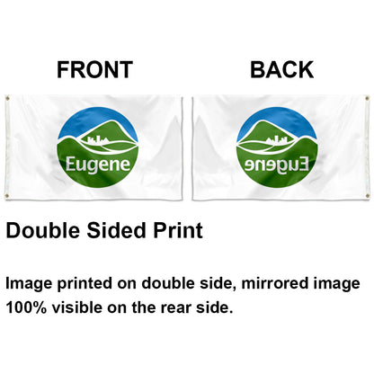 City of Eugene (Oregon, USA) Flag: 3x5ft Man Cave American Oregon Natural Livable Style Decor Banner