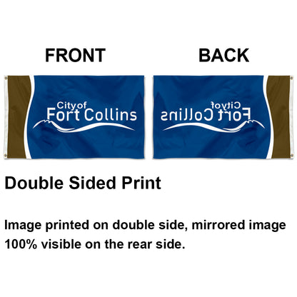 City of Fort Collins (Colorado, USA) Flag: 3x5ft Man Cave American Colorado Mountain City Style Decor Banner