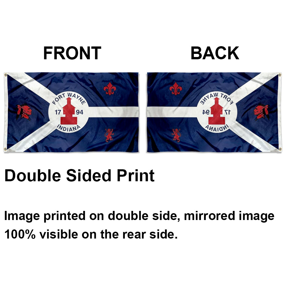 City of Fort Wayne (Indiana, USA) Flag: 3x5ft Man Cave American Indiana Diversified Historical Style Decor Banner