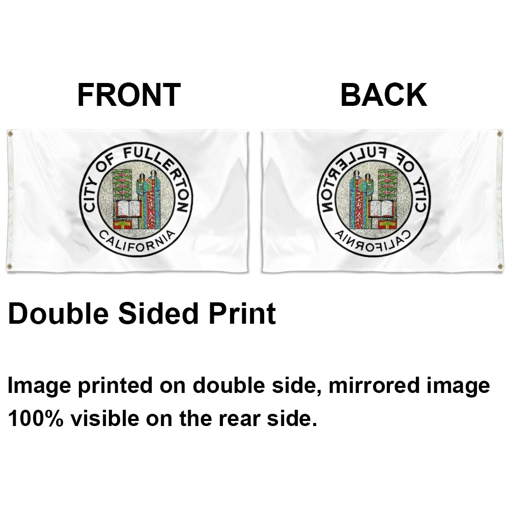 City of Fullerton (California, USA) Flag: 3x5ft Man Cave American California Humanistic Historical Style Decor Banner