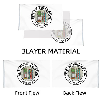 City of Fullerton (California, USA) Flag: 3x5ft Man Cave American California Humanistic Historical Style Decor Banner