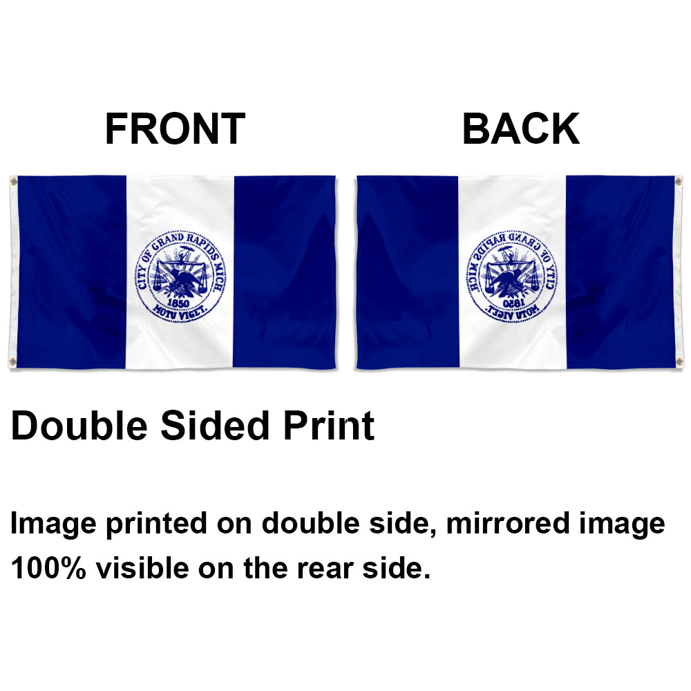 City of Grand Rapids (Michigan, USA) Flag: 3x5ft Man Cave American Michigan Justice Historical Style Decor Banner