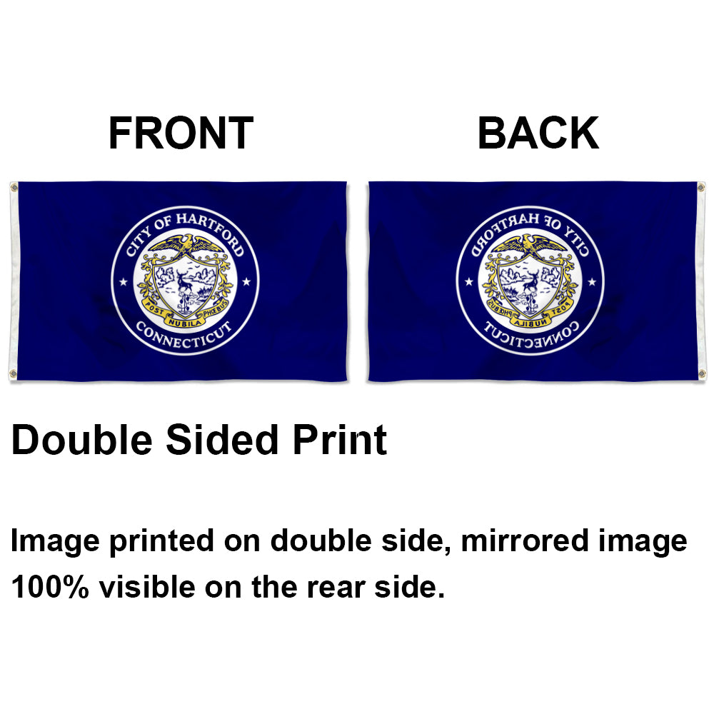 City of Hartford (Connecticut, USA) Flag: 3x5ft Man Cave American Connecticut Historical Solemn Style Decor Banner