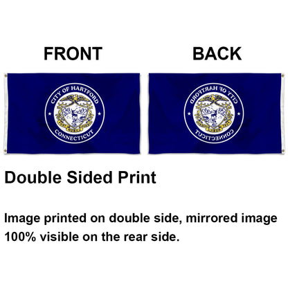 City of Hartford (Connecticut, USA) Flag: 3x5ft Man Cave American Connecticut Historical Solemn Style Decor Banner
