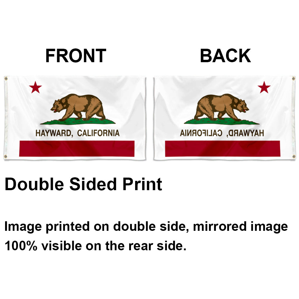 City of Hayward (California, USA) Flag: 3x5ft Man Cave American California State Emblem Regional Style Decor Banner