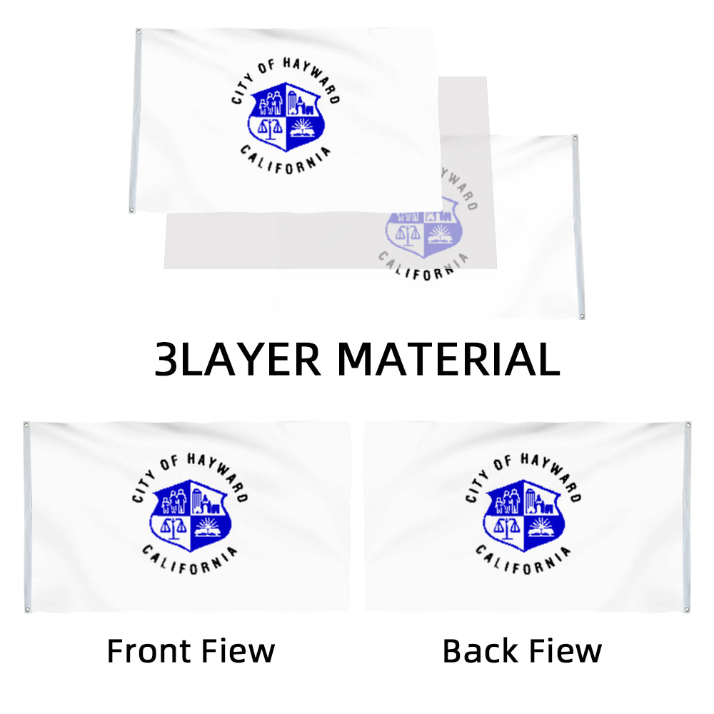 City of Hayward (California, USA) Flag: 3x5ft Man Cave American California Livable Humanistic Style Decor Banner