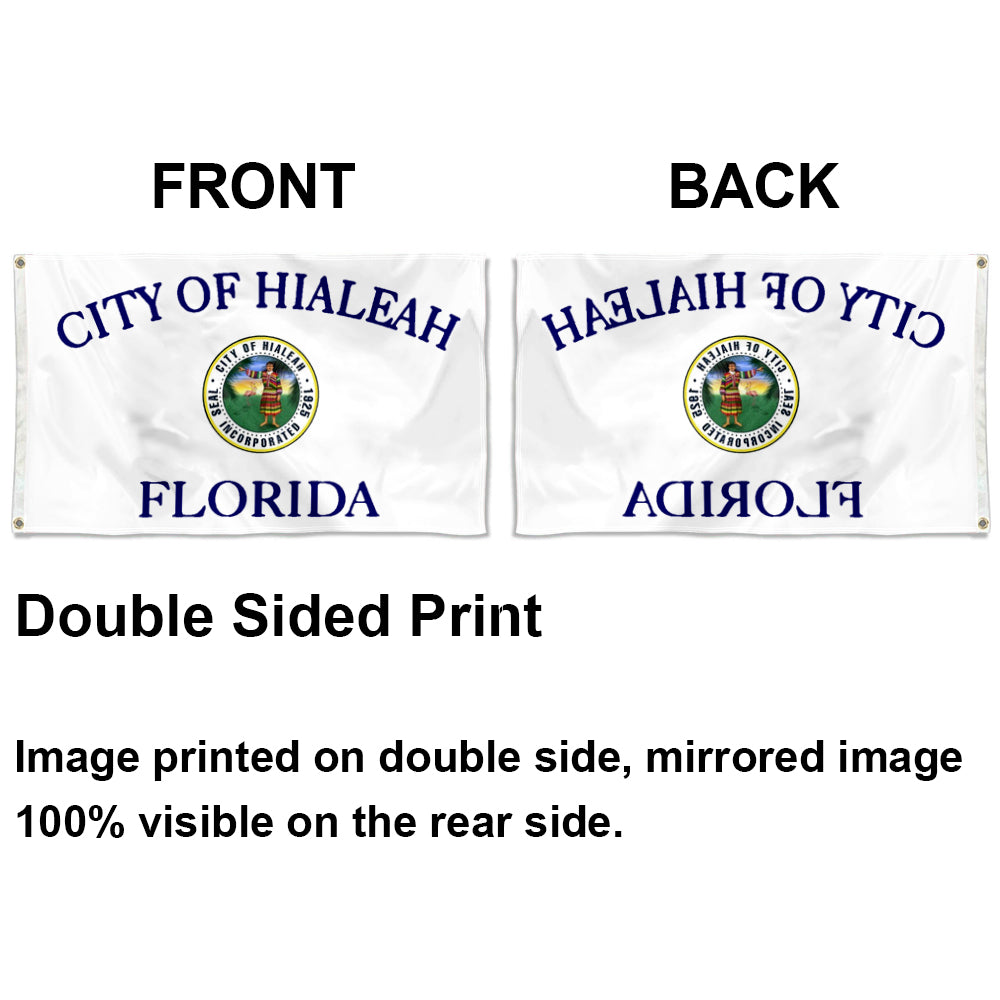City of Hialeah (Florida, USA) Flag: 3x5ft Man Cave American Florida Regional Folk Style Decor Banner