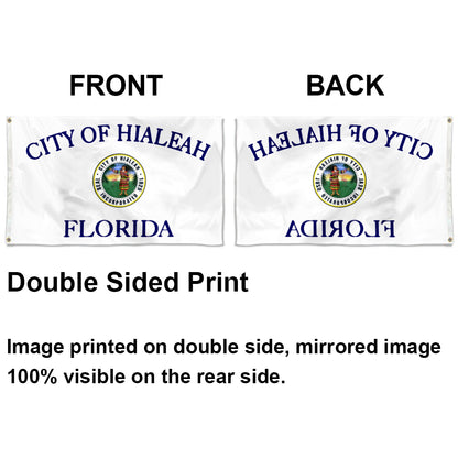 City of Hialeah (Florida, USA) Flag: 3x5ft Man Cave American Florida Regional Folk Style Decor Banner