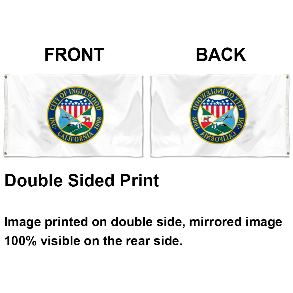 City of Inglewood (California, USA) Flag: 3x5ft Man Cave American California Multi-Fusion Style Decor Banner